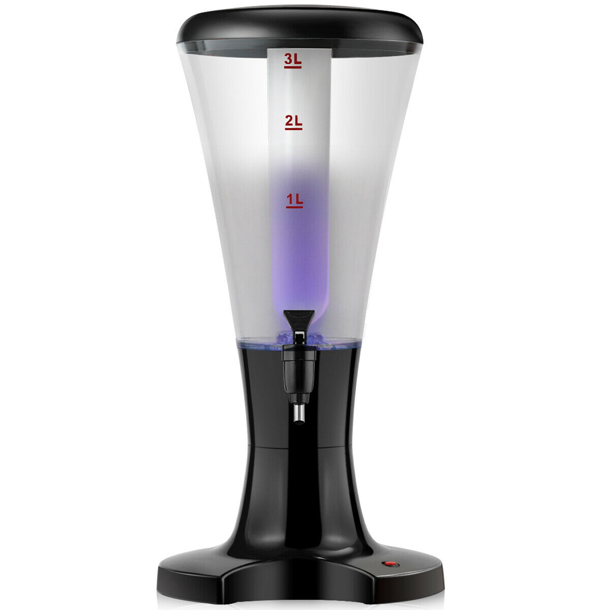 Costway Set of 2 Cold Draft Beer Tower Dispenser 3L Plastic w/LED Lights New