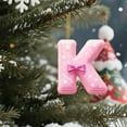 thumbnail image 5 of Pink 26 Letter Ornaments for Christmas Tree Decoration - Personalized Hanging Pendant Xmas Alphabet for DIY Craft Ornaments (K), 5 of 6