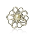 thumbnail image 1 of Bufanda anillo elegante chal Clip oro plata bufandas hebilla con diamantes de imitación estilo moderno Heronsbill regalos para mujeres pañuelo Ropa, zapatos y accesorios Miscelánea plata Jumpingount AP004611-02, 1 of 6