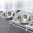 thumbnail image 4 of Primegos 2Pcs Kennel Dog Bowls, Dog Crate Water Bowl Dog Feeder Food Holder ,Puppy Cage Hanging Feeding Bowls Kennel Accessories, 4 of 8