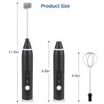 thumbnail image 6 of Electric Milk Frother Handheld Milk Foamer with USB Rechargeable,3 Speeds Mini Milk Foamer Drink Mixer Egg Beater(Black), 6 of 8