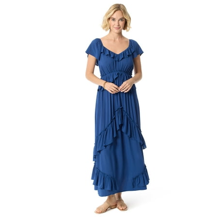 Jessica Simpson Women's Ember Maxi Ruffle Dress, Sizes XS-XL