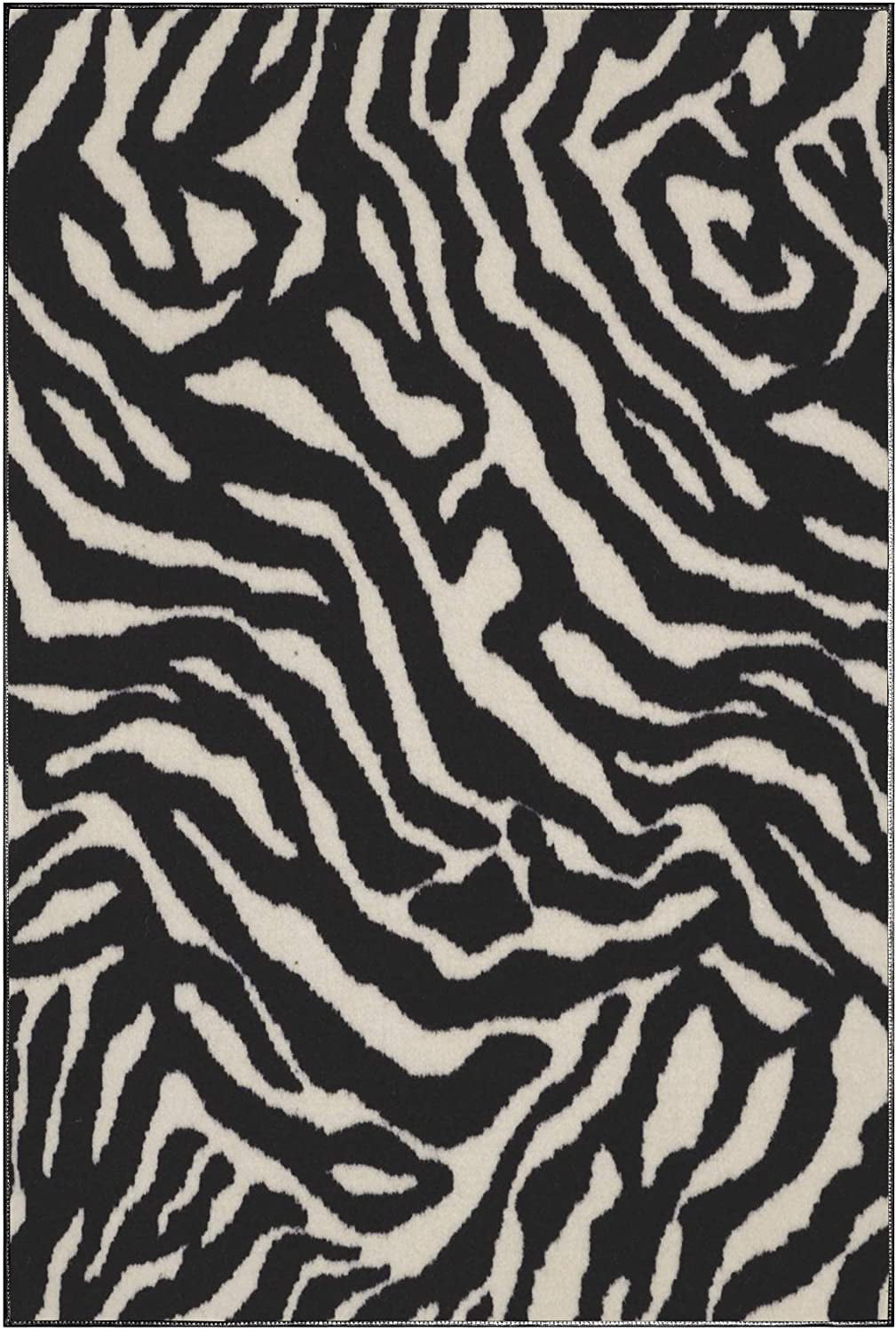 jinchan Zebra Print Area Rug Faux Skin Cowhide Animal Design Mat Safari Rug Indo 
