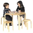 thumbnail image 1 of Guidecraft Nordic Wooden Natural Table and Chairs, 1 of 1