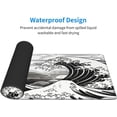 thumbnail image 4 of Japanese Wave Black and White Gaming Mouse Pad XL, Large Non Slip Rubber Mousepad, Stitched Edges Mouse Pads, Long Extended Mice Pad,31.5'''' X 11.8'''', 4 of 6