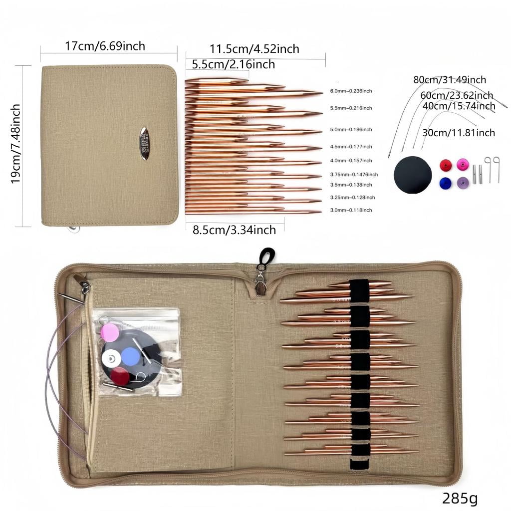 Weaving Yarns Knitting Tool Weave Accessory Kits Circular Knitting Needle Set Aluminum Interchangeable Crochet Needle