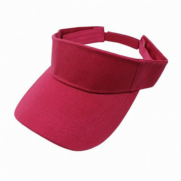 MANHUJI Womens Visors Solid Color Adjustable Sun Hat With Large Brim Womens Sun Hats (Hot Pink,One Size)