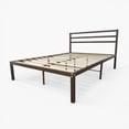 thumbnail image 2 of Juego de Base Cama de Metal y Colchón Matrimonial 135x190 Memory Foam cm 18 cm Firmeza Media cafe, 2 of 6