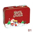 thumbnail image 1 of Christmas Square Metal Tinning Can Set Candy Box Gift Storage Box Biscuit Can, 1 of 4