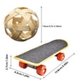 thumbnail image 3 of Tortoise Treat Training Set | Miniature Frosted Skateboard & Red Rubber Feeder for Habitat | Turtle Stimulation Toys | 5.5" Board & 2.76" Feeder | Durable, Easy Clean, Textured Grip | 3-Piece Pack, 3 of 8