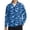 Blue Dinosaur Camo Palm Tree, variant on Xoenoiee Pine Tree Mountain Print Men's Long Sleeve Athletic Polo Shirts 1/4 Zip Pullover Sun Protection Golf Shirt Rash Guard Tennis Shirts UPF 50+ Outdoor Running T-Shirts, S