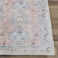 thumbnail image 4 of Hauteloom Morcott Traditional Living Room Bedroom Dining Room Kitchen Area Rug - Machine Washable - Vintage Distressed Faded Carpet - Bohemian Boho - Pale Pink/Red, Blue - 6'7" x 9', 4 of 17