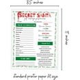 thumbnail image 4 of Secret Santa Christmas Questionnaire Sheets Gift Exchange Questions  50 pk  Holiday Games for Christmas Party for Office, Family or Friends Gift Giving Ideas Fill Out Info Cards 8.5x11, 4 of 6