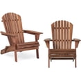 thumbnail image 7 of Folding Adirondack Chair Set of 2, Solid Wood Outdoor Patio Lounge Chairs,Half Pre-Assembled, Natural Wood Finish for Garden, Lawn, Deck, Poolside & Fire Pit, 7 of 7