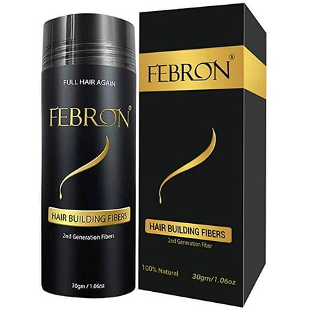Febron Hair Building Fibers - Hair Loss Concealer For Thinning Hair - Giant 30gm (Medium Brown)