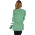 thumbnail image 4 of Worallymy - Camiseta de manga larga para mujer con cuello en V y bloque de color Worallymy JD735906085, 4 of 4