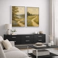 thumbnail image 3 of Framed Canvas Print Vintage Country Landscape Wall Art Set of 2 Modern Farmhouse Decorative for Living Room Bedroom - 24"x36"x2 WHITE, 3 of 8