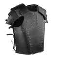 thumbnail image 1 of Traje Cosplay Guardia Ropa Chaqueta Remaches de metal Gótico Steampunk Caballero Armaduras corporales para accesorios teatrales Fiesta Negro Yinane Armaduras de hombro, 1 of 8