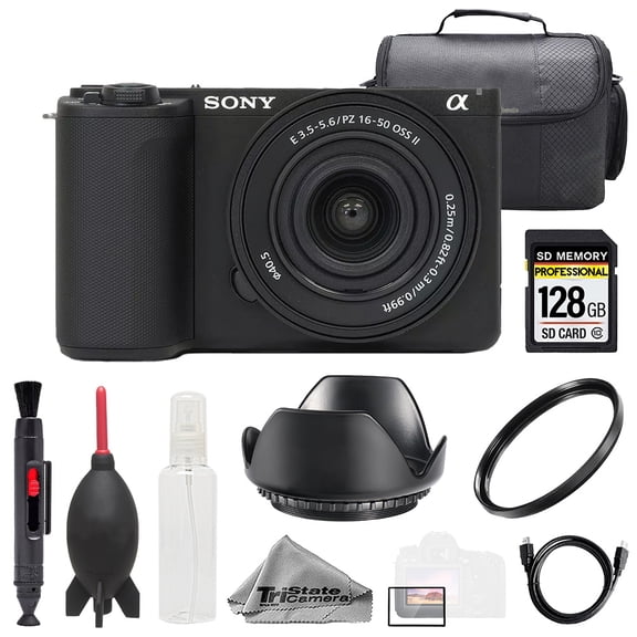 Sony ZV-E10 II with 16-50mm Lens (Black)   128GB   Bag  UV Filter- Basic Kit (International Version)