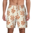 thumbnail image 2 of Picia Hand Drawn Snake pattern Mens Swim Trunks with Compression Liner Stretch Beach Shorts Quick Dry with Zipper Pockets No-Chafing Board Shorts-X-Large, 2 of 9
