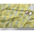 thumbnail image 3 of Soimoi Yellow Heavy Canvas Fabric Bottle Vase & Sunflower Dots Print Sewing Fabric Yard 58 Inch Wide, 3 of 3