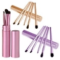 thumbnail image 2 of Eyeshadow Cosmetic Brushes Set with Tin Cylinder Case 5 Piece, 2 of 7