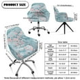 thumbnail image 7 of Xixirimido Cherry Blossom Blue Pattern Swivel Office Armrest Chair Covers Stretch Dining Chair Cover, Mid-Back Desk Chair Slipcover Removable Accent Armchair Protector, 7 of 7
