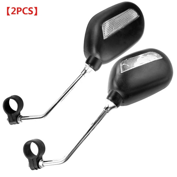 2Pcs Bike Rear Mirrors Riding Handlebar Mount Rearview Safety Mirror
