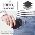 thumbnail image 2 of Billetera Gostwo Small para mujer con bloqueo RFID de piel negra, 2 of 9