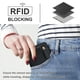 thumbnail image 2 of Billetera Gostwo Small para mujer con bloqueo RFID de piel negra, 2 of 9