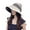 Beige, variant on Women Sun Hat Stripe Heat Isolating Contrast Color Anti-UV Sunscreen Bucket Hat Outdoor Hat