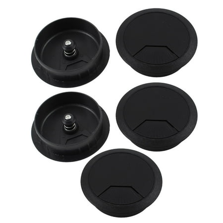 Desktop Computer PC Plastic Black Grommet Cable Hole Cover 5 Pcs Desktop Computer PC Plastic Black Grommet Cable Hole Cover 5 Pcs
