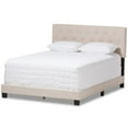 thumbnail image 1 of Baxton Studio Cassandra Tufted Queen Low Profile Bed in Light Beige, 1 of 7