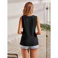 thumbnail image 4 of Sherrylily Women Tank Tops V Neck Waffle Knit Summer Sleeveless Loose Tee Shirts, 4 of 5