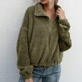 thumbnail image 2 of Women's Zip Up Shearling Hooded Cropped Teddy Jacket Coat, 2 of 2