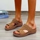 thumbnail image 2 of Amzcrzy Zapatos de mujer,Zapatos de mujer,Zapatillas de mujer, Sandalias de plataforma para mujer, talla grande, punta abierta, estilo informal, minimalistas, de charol. Sandalias Mujer Zapatillas De, 2 of 4