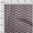 thumbnail image 1 of oneOone Polyester Lycra Fabric Leaves & Floral Block Printed Fabric 1 Yard 56 Inch Wide, 1 of 5