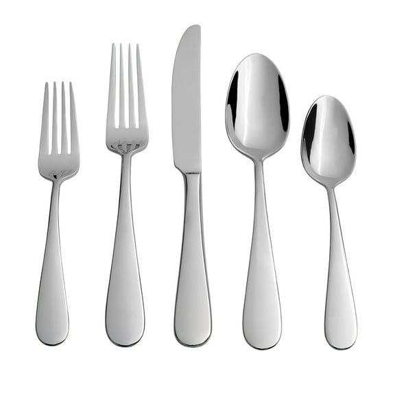 Oneida Teso 40-Piece Stainless Steel Flatware Set with Caddy (Service for 8)