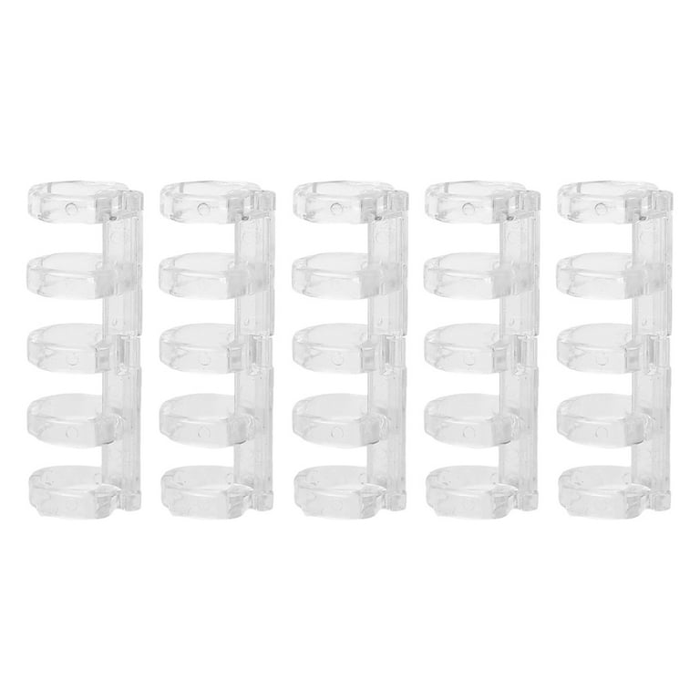 10 Pcs/Pack 5-Ring Plastic Binding Comb 5-ring Punch Ring 60 Sheet Capacity  Plastic Comb Binding Ring for School Office 