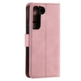 thumbnail image 6 of PU Leather Wallet Case for Samsung Galaxy S22, Detachable Wrist Hand Strap Magnetic Folio Purse Cover with Card Holder Flip Kickstand Full Body Shockproof Phone Case for Samsung Galaxy S22, Pink, 6 of 6