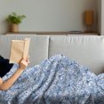 thumbnail image 3 of Paisley Soft Flannel Fleece Throw Blanket, Native Pattern in Blue Tones Nature Themed Print, Cozy Plush for Indoor and Outdoor Use, 50" x 70", Pale Blue White and Blue, by Ambesonne, 3 of 5