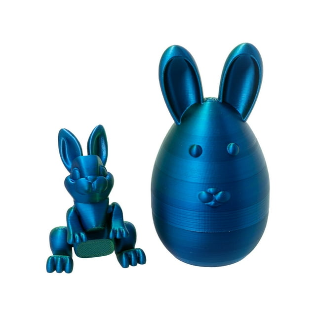 SDNall Easter Fidget Toy with Movable Joints, Unique Printed Bunny Inside Egg for Home Decorations and Festive Celebrations, Durable and Colorful Children's Gift