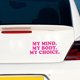 thumbnail image 4 of unbranded 3Ud Sticker Pro Choice En PVC Rosa Para Creativa De Carro Y Espacios Personales, 4 of 8