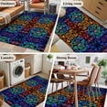 thumbnail image 5 of 2.7'x5' Area Rugs, Boho Indoor Outdoor Area Rug for Living Room Bedroom, Modern Geometric Abstract Art Colorful Ethnic Washable Bathroom Rugs Kitchen Floor Carpet Mats Home Decor Aesthetic, 5 of 8