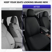 Road Comforts Car Seat Covers, PolyPro Front Seat Covers Set, Universal Fit Car Seat Protector for Cars Trucks Vans SUVs, Breathable, Easy to Install,Black Front Seat