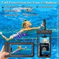 thumbnail image 4 of 4 Pack Multicolor Universal Waterproof Phone Pouch, Large Phone Waterproof Case Dry Bag (Protection Level: IP68) Outdoor Sports for Apple iPhone,Samsung,and up to 7.5" (Black,Blue,Pink,Orang, 4 of 5