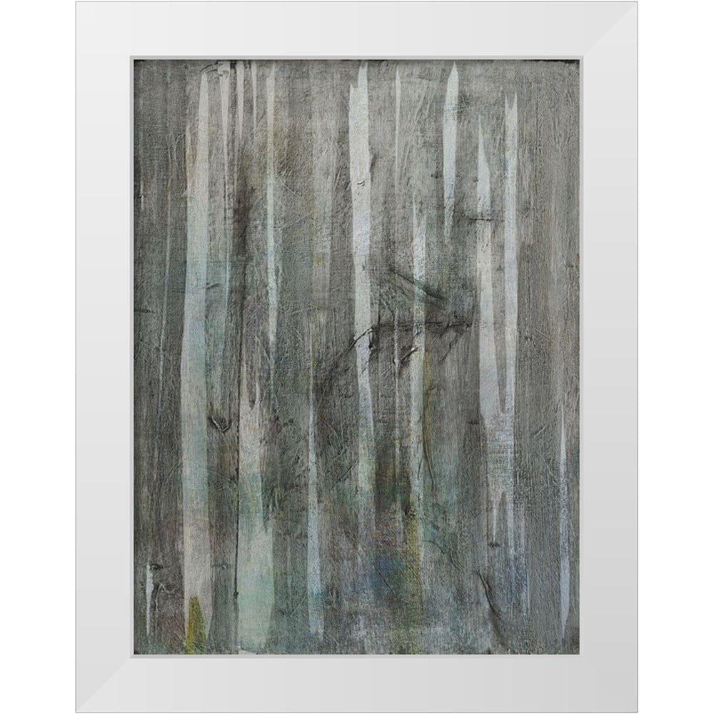 Fuchs Jodi 19x24 White Modern Wood Framed Museum Art Print Titled - Birch Forest Abstracts I