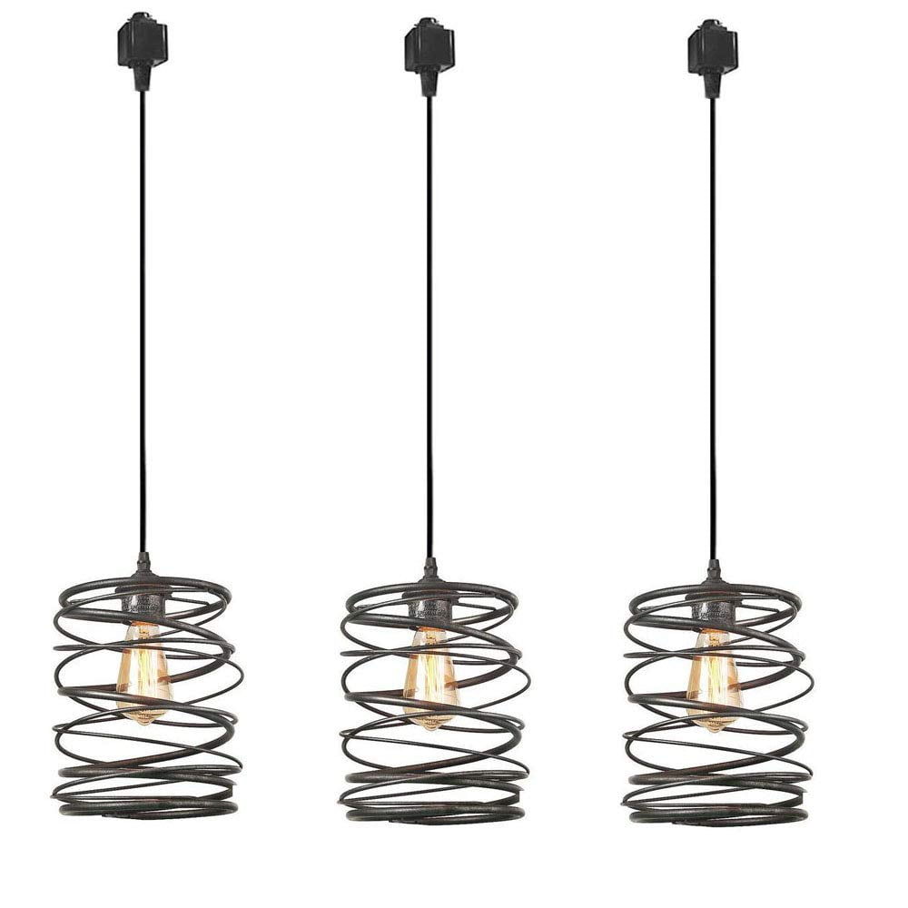 Kiven Track Pendant Light, Farmhouse Edison Hanging Lights Height