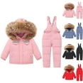 thumbnail image 4 of Girls Boys Heavyweight Insulated Snowsuit - Kids Hooded Snowsuits and Ski Bib Snow Pants Winter Wear for Cozy Outdoor Fun, 4 of 4