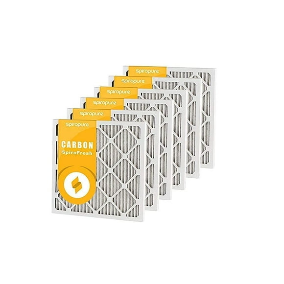 Spiropure 17.5X21X1 Merv 10 Odor Reduction Air Filters - Made In Usa (6 Pack)